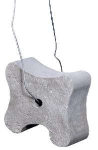 Betonabstandhalter knochenförmig mit Draht