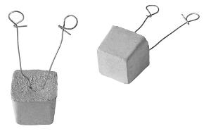 Betonabstandhalter eckig m. Draht